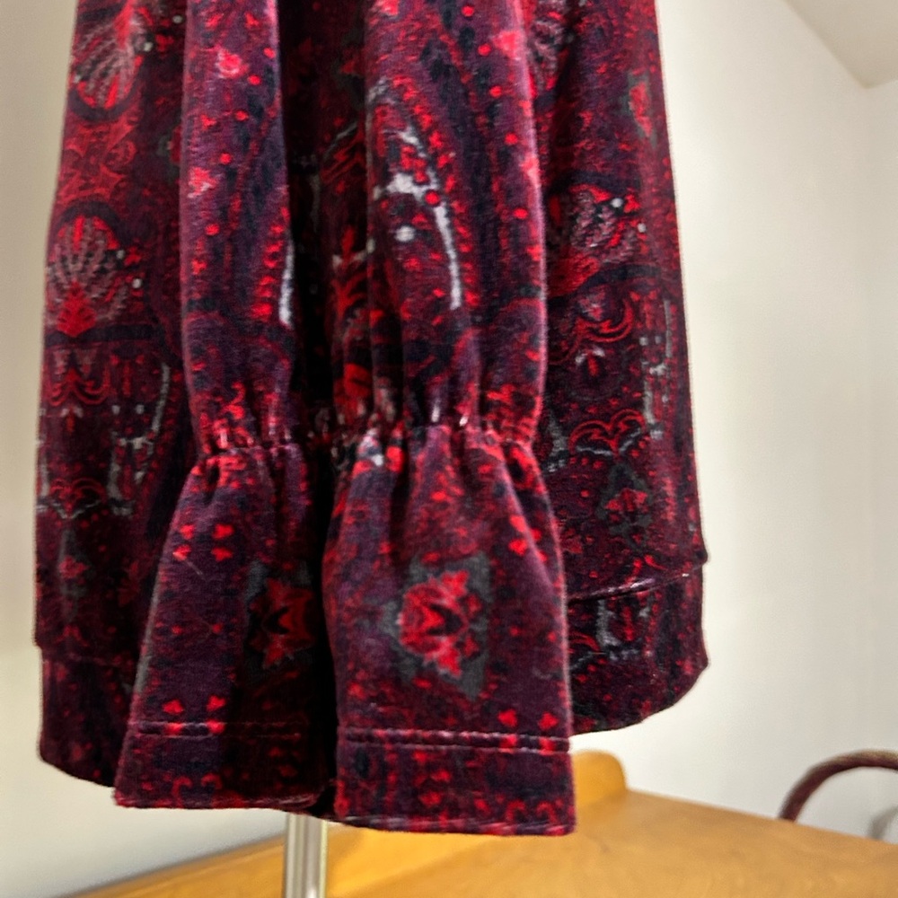 Ruff Hewn GREY NWOT long bell sleeve, velour texture, XL, never worn, size XL - Picture 4 of 8